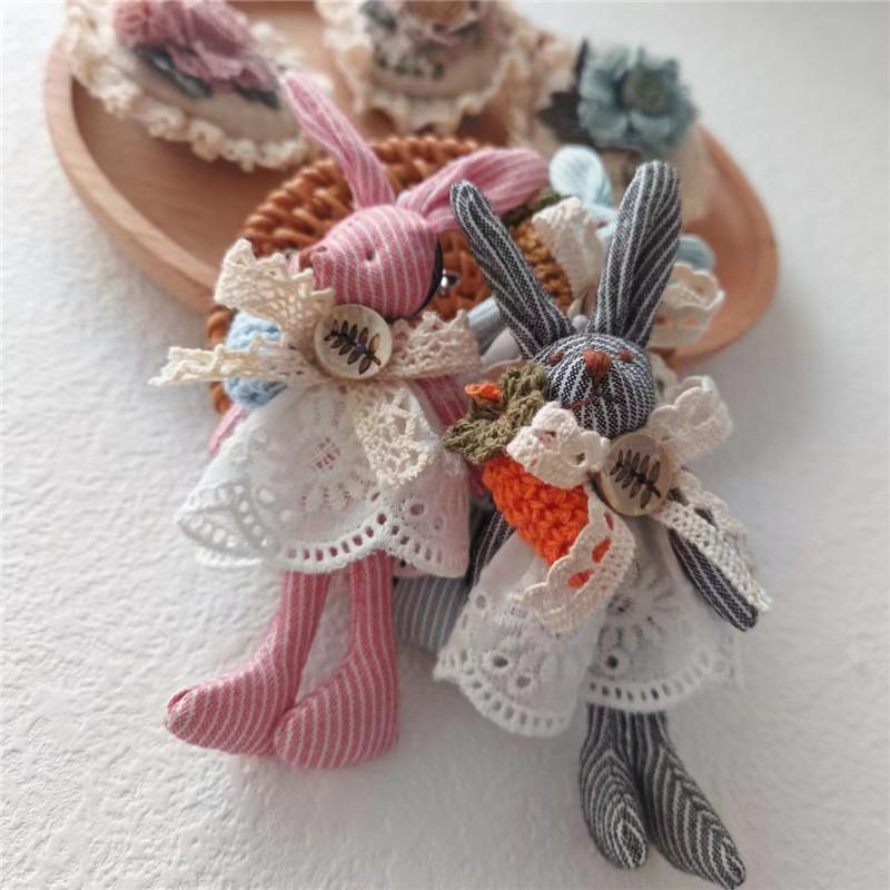 Spring Summer Fabric Flower Brooch Japanese Style Fresh DIY Small Pendant Cute Bag Animal Accessories Hair Clip Accessories