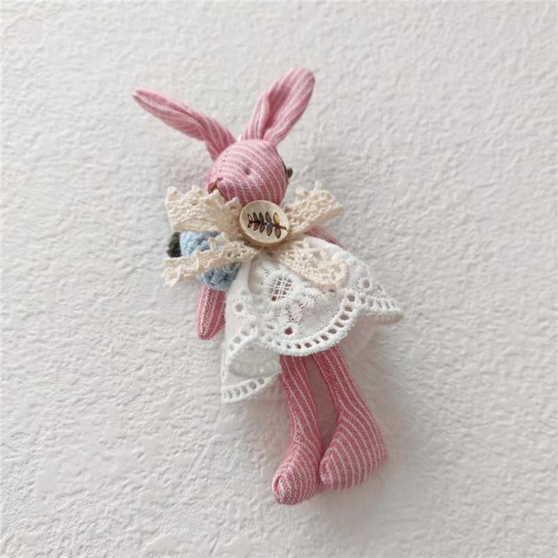 Spring Summer Fabric Flower Brooch Japanese Style Fresh DIY Small Pendant Cute Bag Animal Accessories Hair Clip Accessories