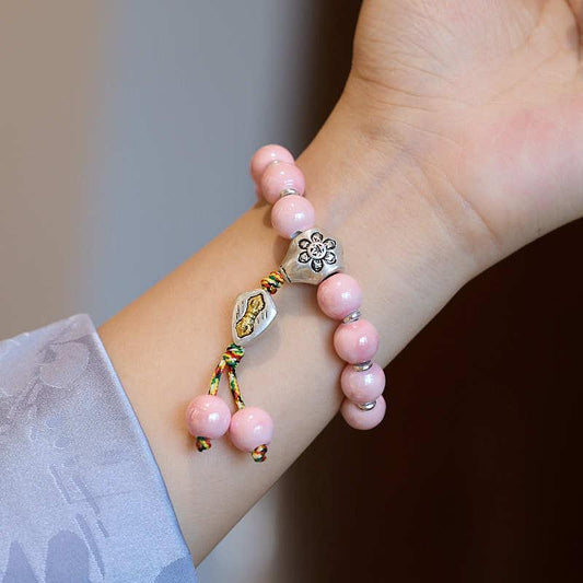 2025 Year of the Snake Yongxiang Ash Glaze Bracelet Ash Porcelain Vajra Glaze Bracelet Temple Blessing Gift