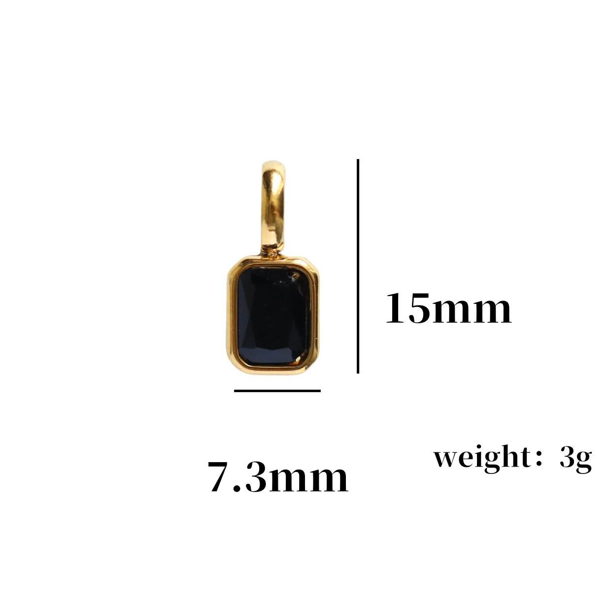 Titanium Steel Colorful 12 Birthstone Pendant DIY Accessories Necklace for Women Twelve Birthstone Cubic Colorful Zircon Pendant