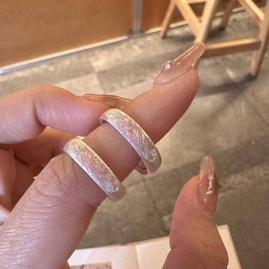 Chinese Style Pure Silver 999.9 Ring Lotus Design Sense Silver Jewelry Vintage Artistic Jewelry