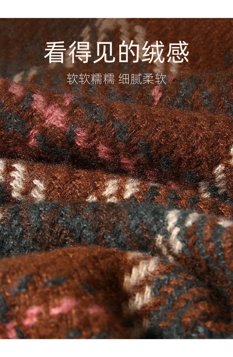 Autumn Winter Warm Scarf for Women British Christmas Plaid Red Scarf Retro Versatile Couple Shawl Neck Warmer