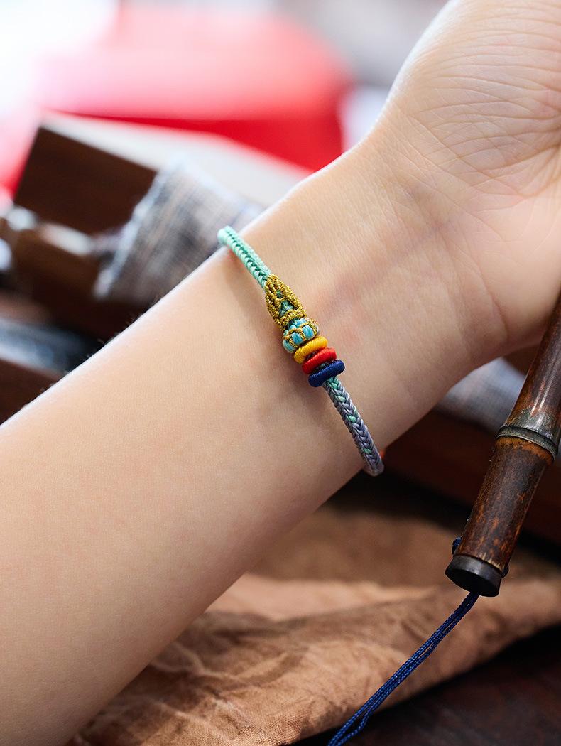 Changshu Seven Wisdom Bracelet Seven Colors Lucky Pen Good Luck DIY Braided Red String Gift for Men and Women High School Exam