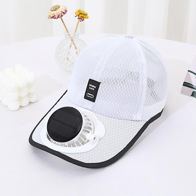 Summer New Breathable Mesh Hat Solar Charging Fan Hat Sunshade Sun Protection Outdoor Casual Unisex Adult