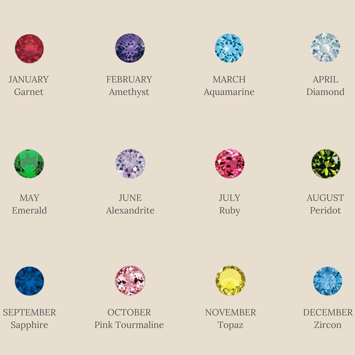 Titanium Steel European and American Style Colorful Zircon December Birthstone Ring Plain Band Ring December Birthstone Color Retention