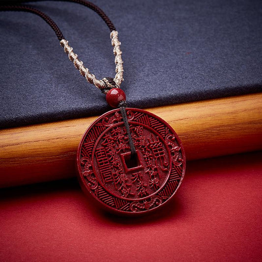 Shanggui Expenditure Necklace Original Ore High Content Purple Gold Sand Imperial Sand Necklace Zodiac Year Cinnabar Pendant Jewelry