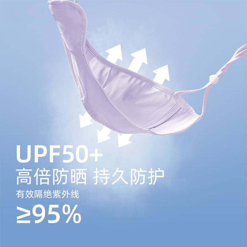Spring and Summer Solid Color Simple Sun Protection Face Mask for Women Ice Silk Breathable UV Protection Mask Outdoor Cycling Sunshade Face Mask