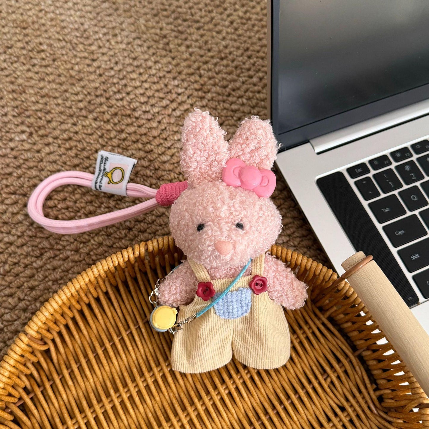 Cute Ugly Long-Eared Teddy Puppy Bag Pendant Keychain Car Hanging Decoration Gift for Girls