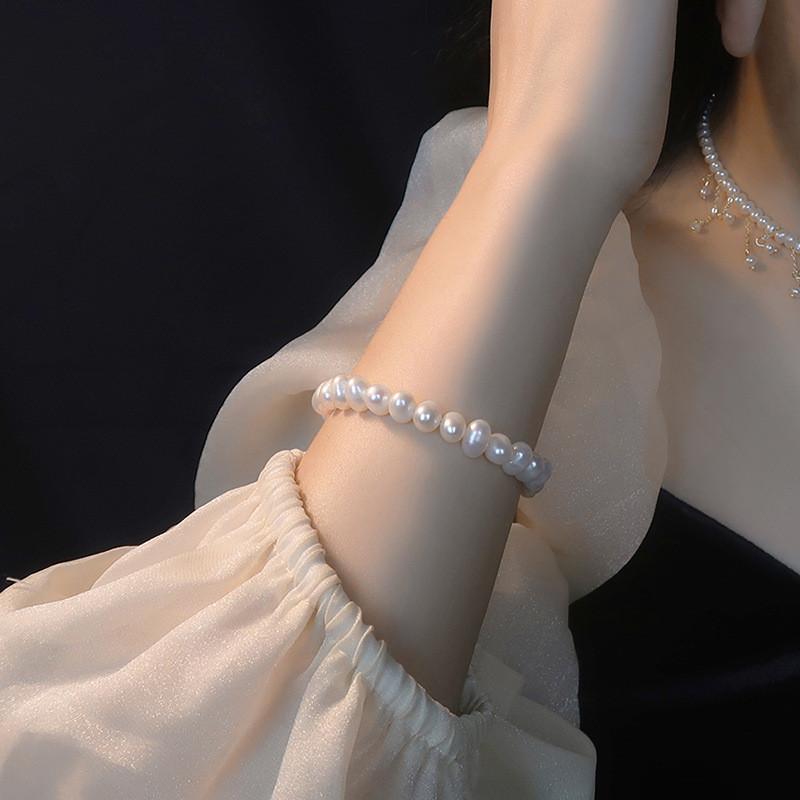 Australian White Pearl Bracelet Beads for Women Versatile Accessories New Chinese Style Niche High-end Light Luxury Fresh