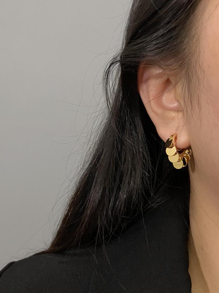 Non-Pierced Earrings for Women Mosquito Coil Ear Clips Heart-Shaped Earrings High-End Earrings New Style