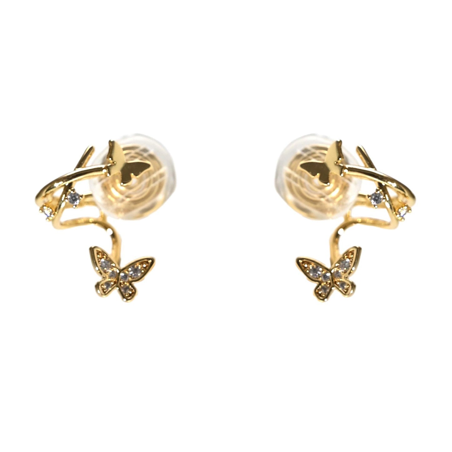 Painless Ear Clips No Piercing Women Small Cute Butterfly Elegant Mosquito Coil Earrings Ear Accessories No Piercing Needed