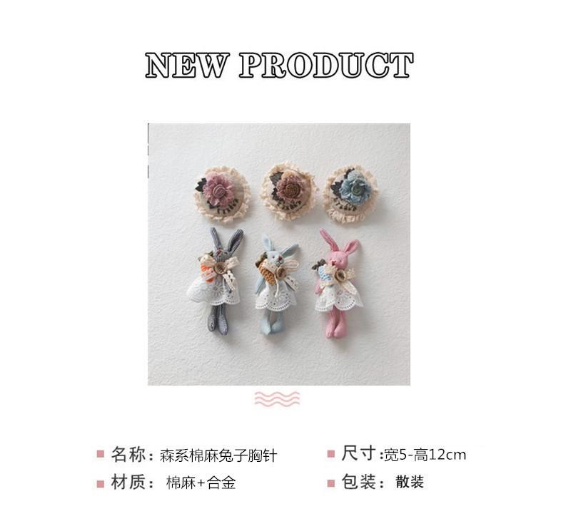 Spring Summer Fabric Flower Brooch Japanese Style Fresh DIY Small Pendant Cute Bag Animal Accessories Hair Clip Accessories