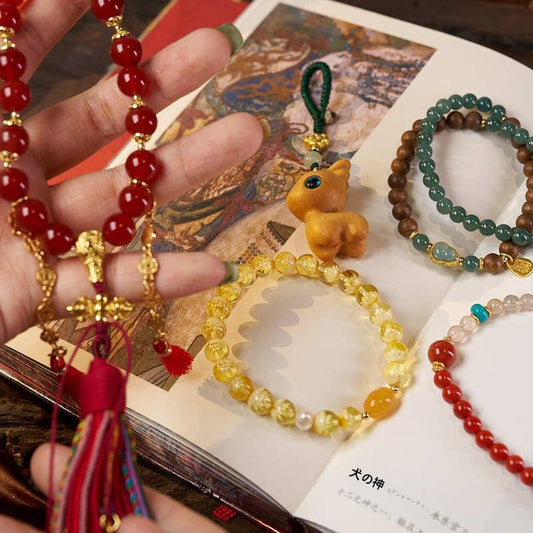 Cute Creative Men and Women Phone Keychain with Deer Pattern Good Luck Safe Journey Car Keychain Pendant