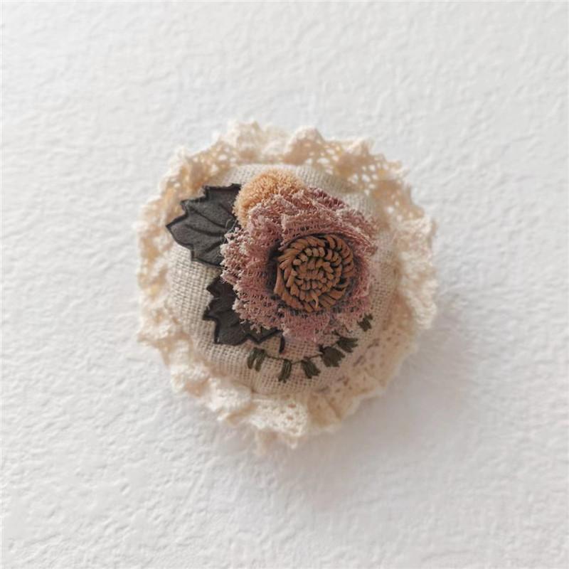 Spring Summer Fabric Flower Brooch Japanese Style Fresh DIY Small Pendant Cute Bag Animal Accessories Hair Clip Accessories