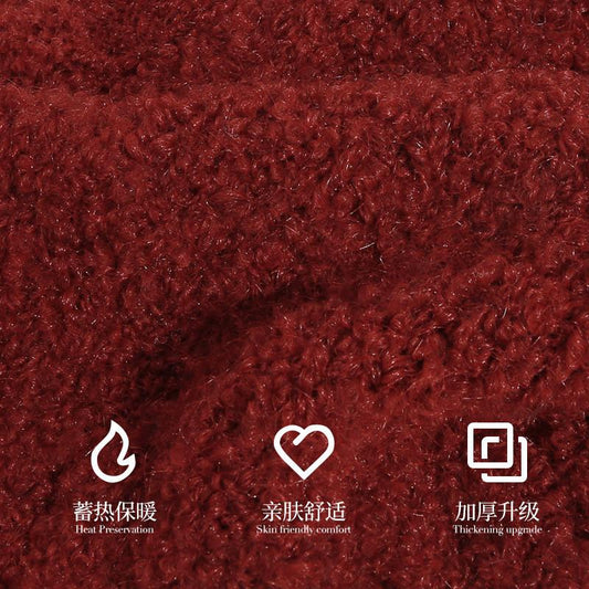 Autumn and Winter Cute Bear Parent-Child Knitted Hat Warm Ear Protection Wool Hat Korean Version Fluffy Cold-Proof Outdoor Hat