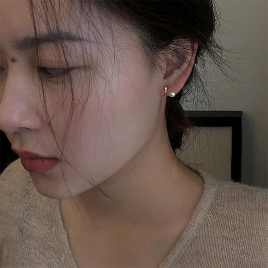 Pearl Non-Pierced Mosquito Coil Ear Clips for Women High-End Light Luxury Earrings New Model