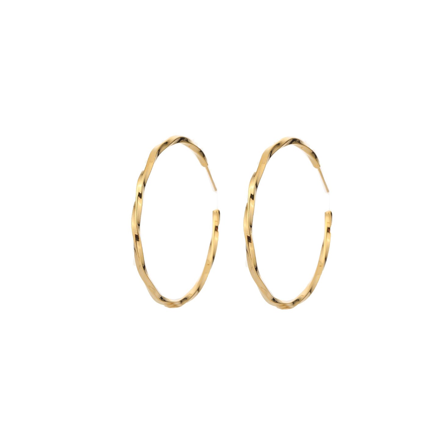 Minimalist Style Large Plain Hoop Light Luxury Ear Clips No Piercing Elegant European and American Metal High-end Design Versatile Earrings for Women Trendy