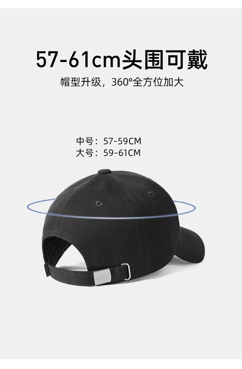 High Crown Hat for Men with Large Head Circumference, Face Slimming Hard Brim Baseball Cap for Outdoor Travel Sunshade