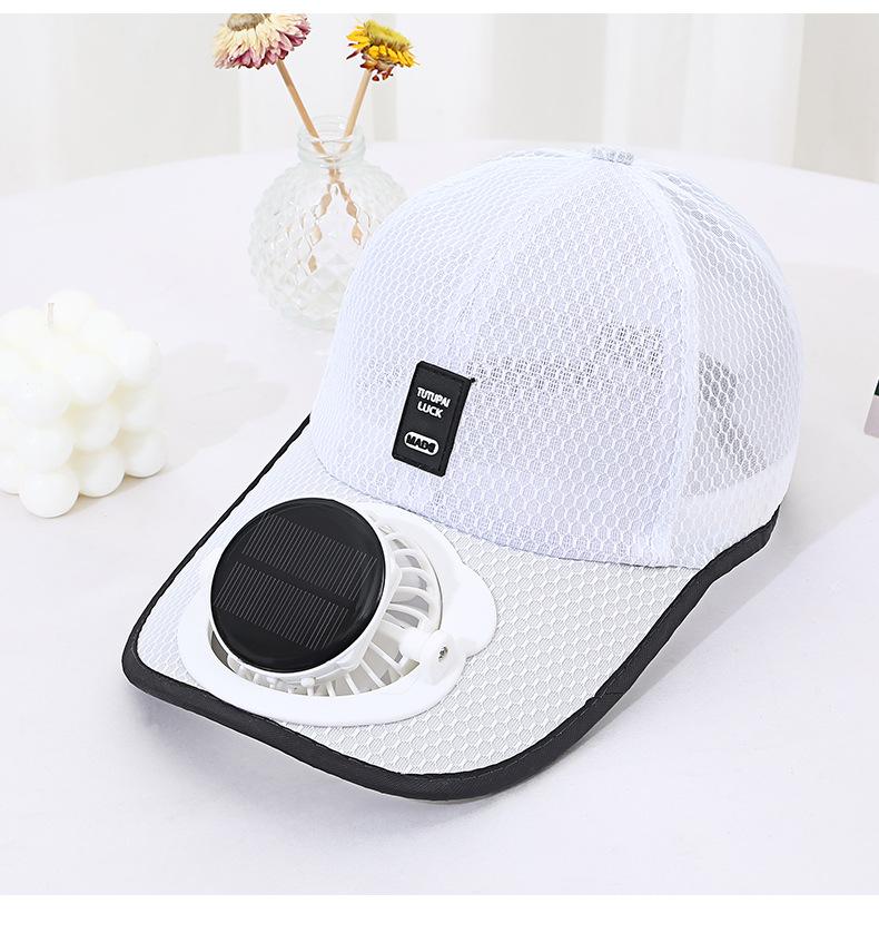 Summer New Breathable Mesh Hat Solar Charging Fan Hat Sunshade Sun Protection Outdoor Casual Unisex Adult