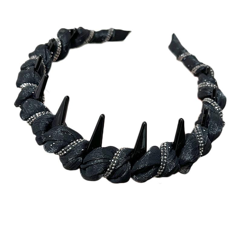 Versatile Gentle Fluffy Hairband for Women 2025 New High Skull Top Face Slimming Headband Tooth Comb Hair Clip