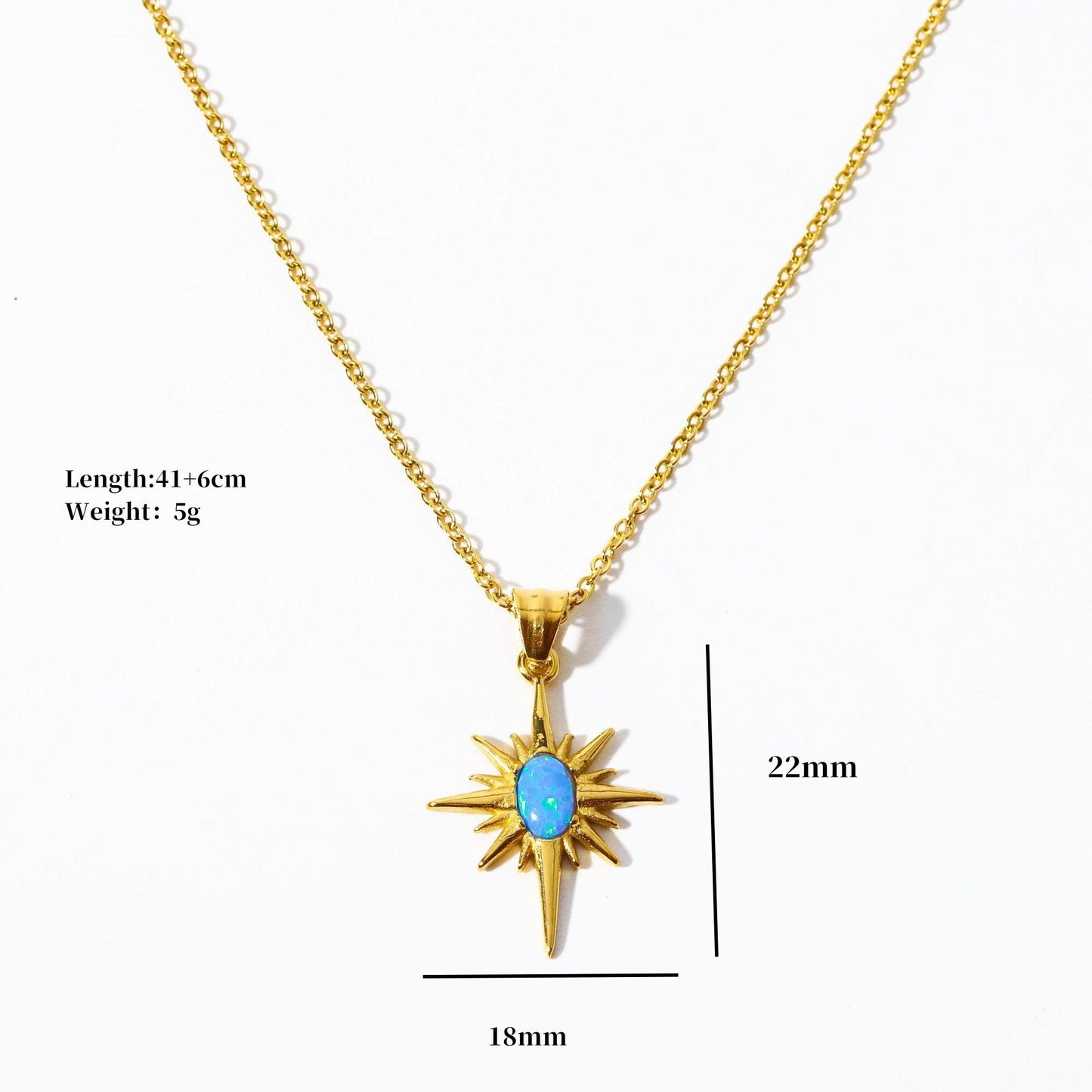 Titanium Steel Double Layer Series Minimalist Necklace Layered Clavicle Chain Star Zircon Stacking Women Color Retention 18K Gold Plated