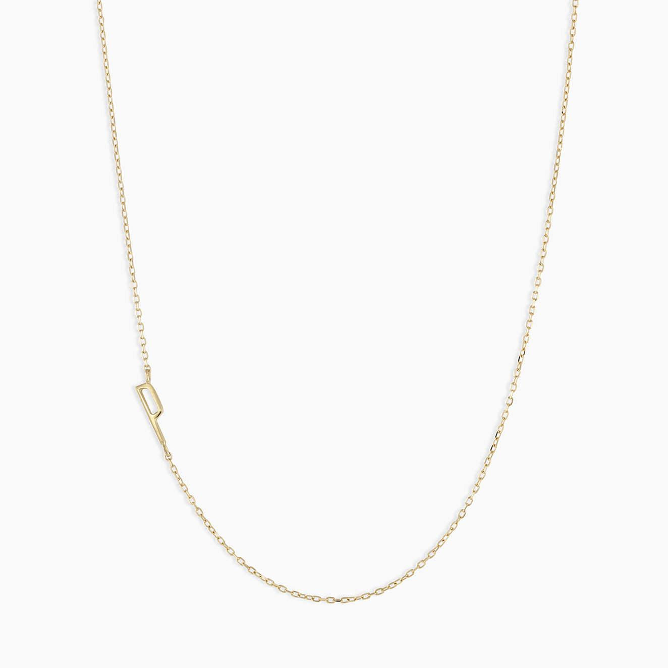 Titanium Steel High Color Retention 26 Letters Capital Initial Necklace for Women Clavicle Chain Gold Plated