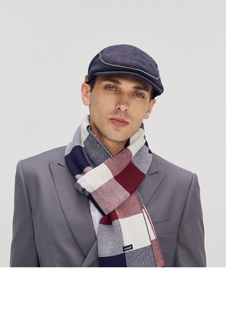 Men's Duckbill Cap Autumn Winter Retro Middle-aged Beret Elderly Hat Fashion Forward Cap Newsboy Hat