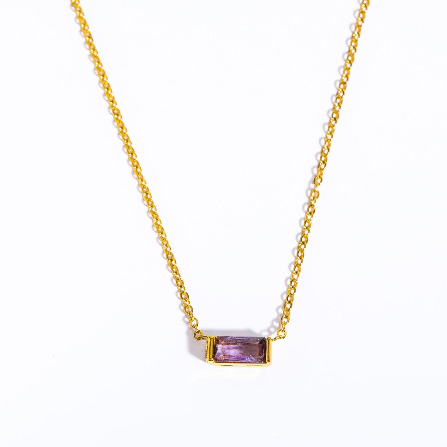 Titanium Steel Birthstone 12 Birthstone Zircon Necklace Monthly Stone Women High Color Retention Ins Necklace
