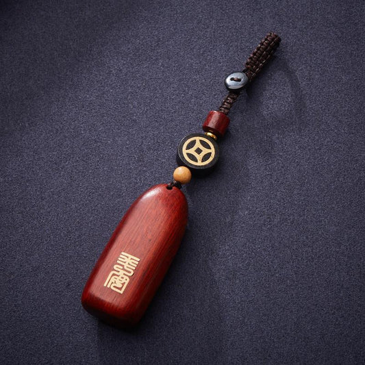 Rosewood Car Keychain Pendant Car Peace and Serenity Tag Unisex Keychain Pendant Ornament Gift