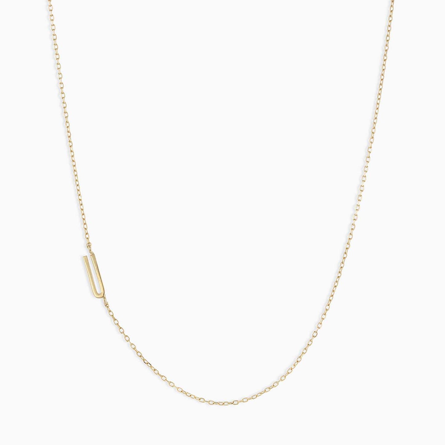 Titanium Steel High Color Retention 26 Letters Capital Initial Necklace for Women Clavicle Chain Gold Plated