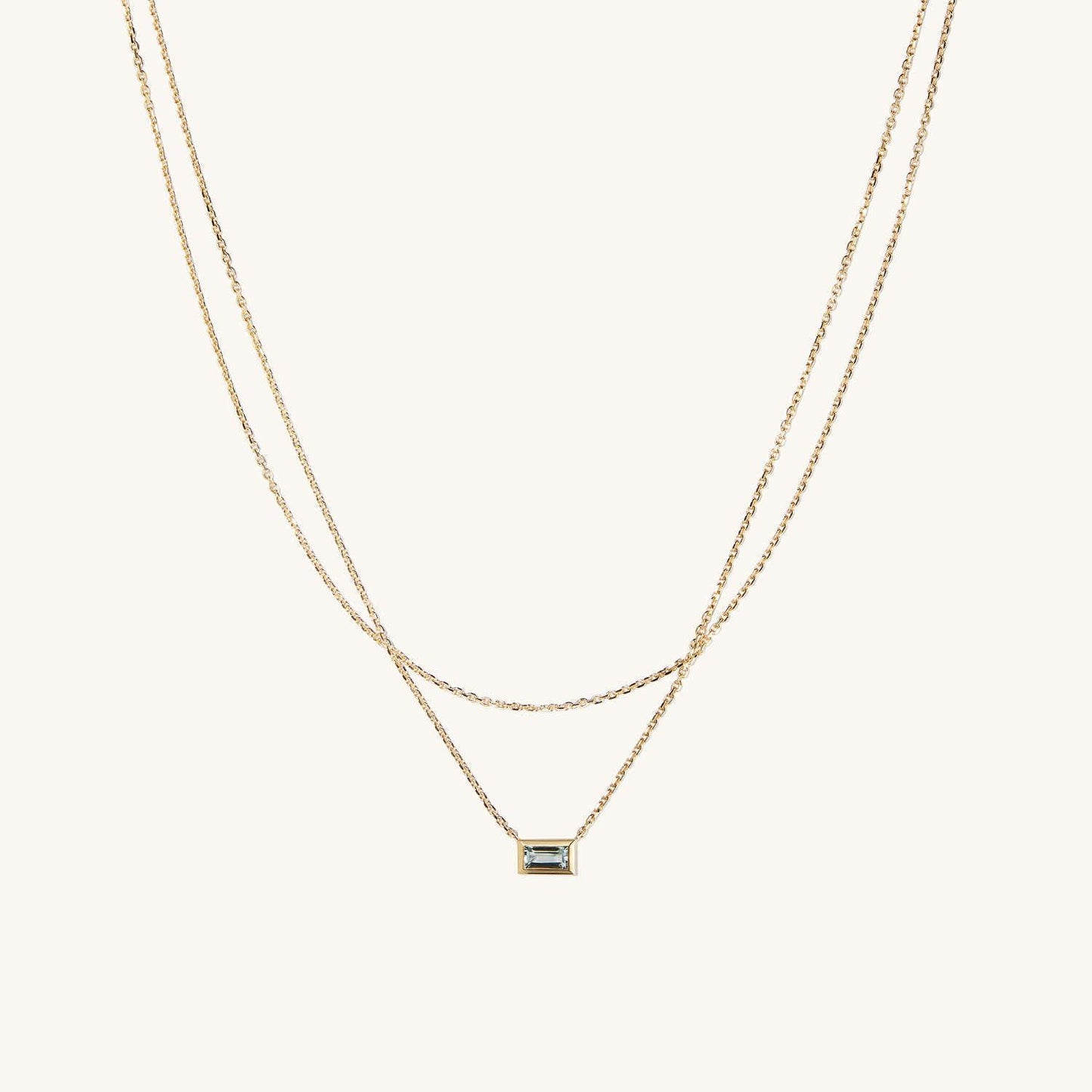 Titanium Steel Double Layer Series Minimalist Necklace Layered Clavicle Chain Star Zircon Stacking Women Color Retention 18K Gold Plated