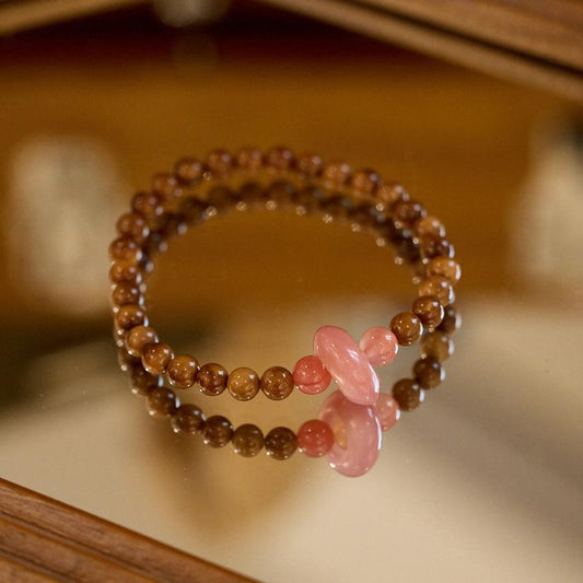 Natural Kuk Bodhi Bracelet Salt Source Agate Simple New Chinese Style Design Cultural Play Bracelet Gift for Best Friend