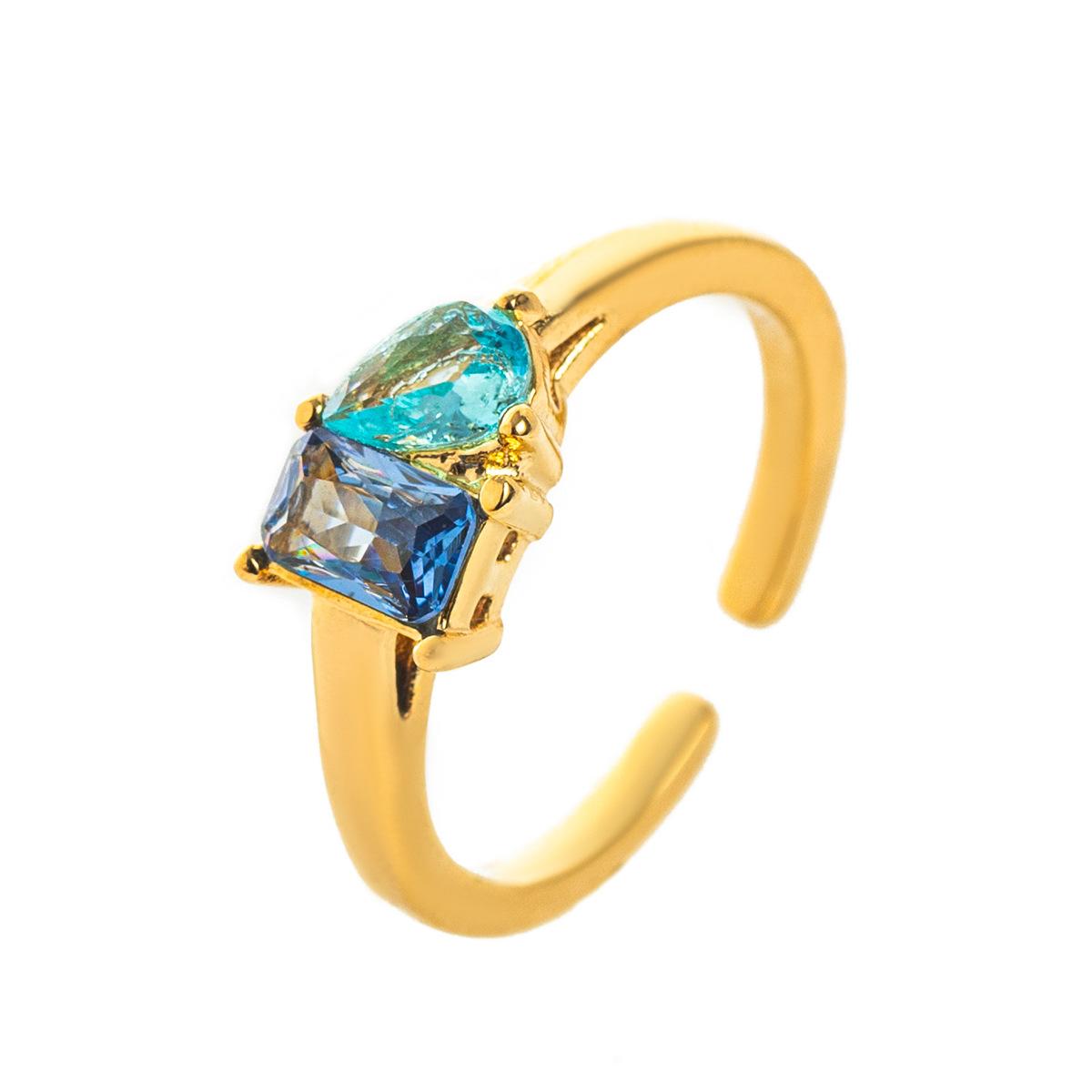 Titanium Steel Multicolor Zircon December Birthstone Ring Plain Band Ring December Birthstone Color Retention