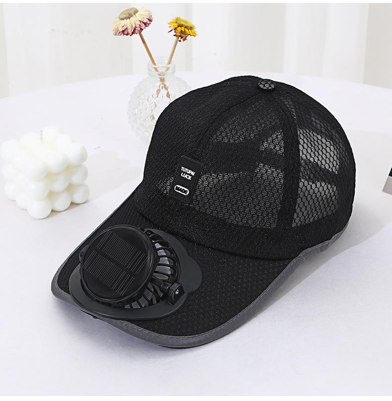 Summer New Breathable Mesh Hat Solar Charging Fan Hat Sunshade Sun Protection Outdoor Casual Unisex Adult