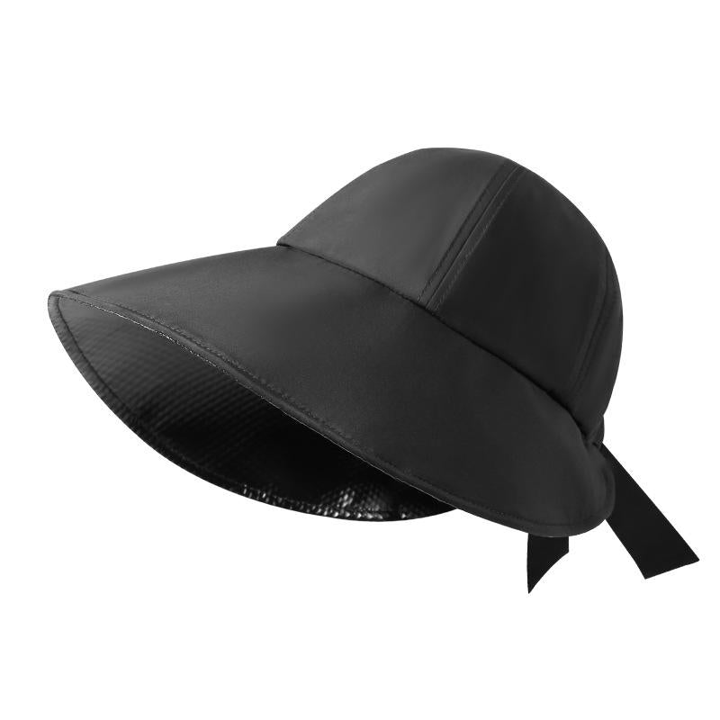 Spring and Summer New Sun Hat Large Brim Vinyl Sun Protection Hat Women UV Protection Foldable Sun Hat