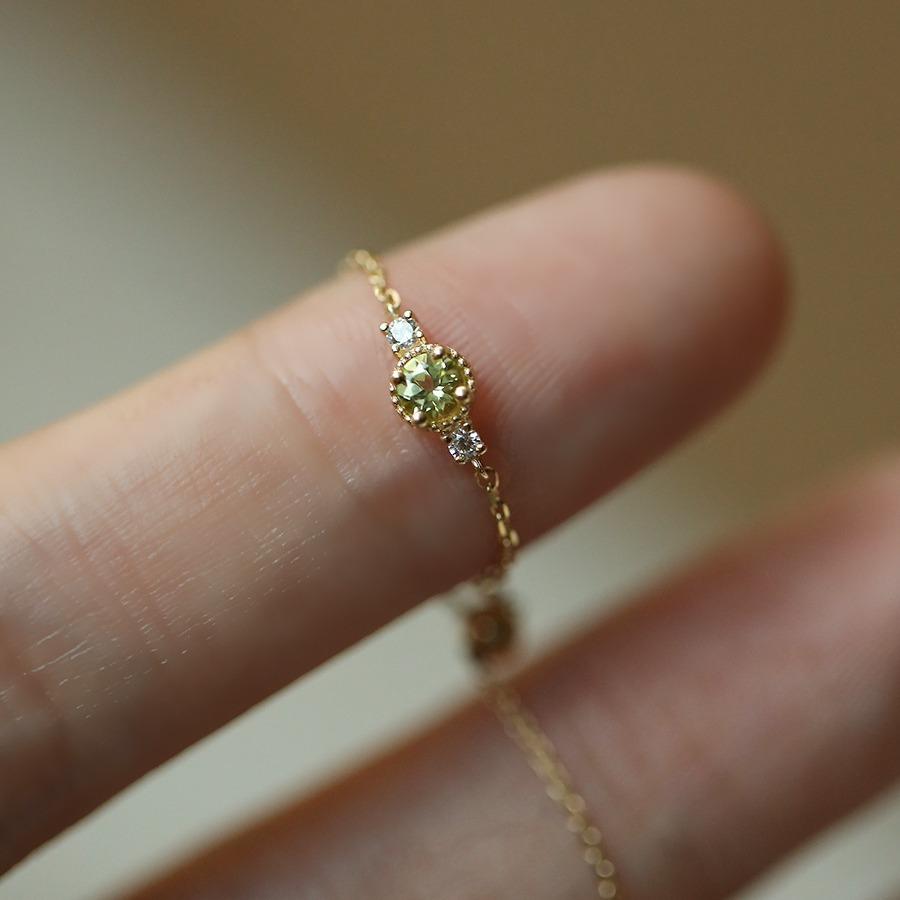 S925 Little Jasmine Gold Olive Adjustable Chain Pure Silver Ring for Women Japanese Style Niche High-end Jewelry