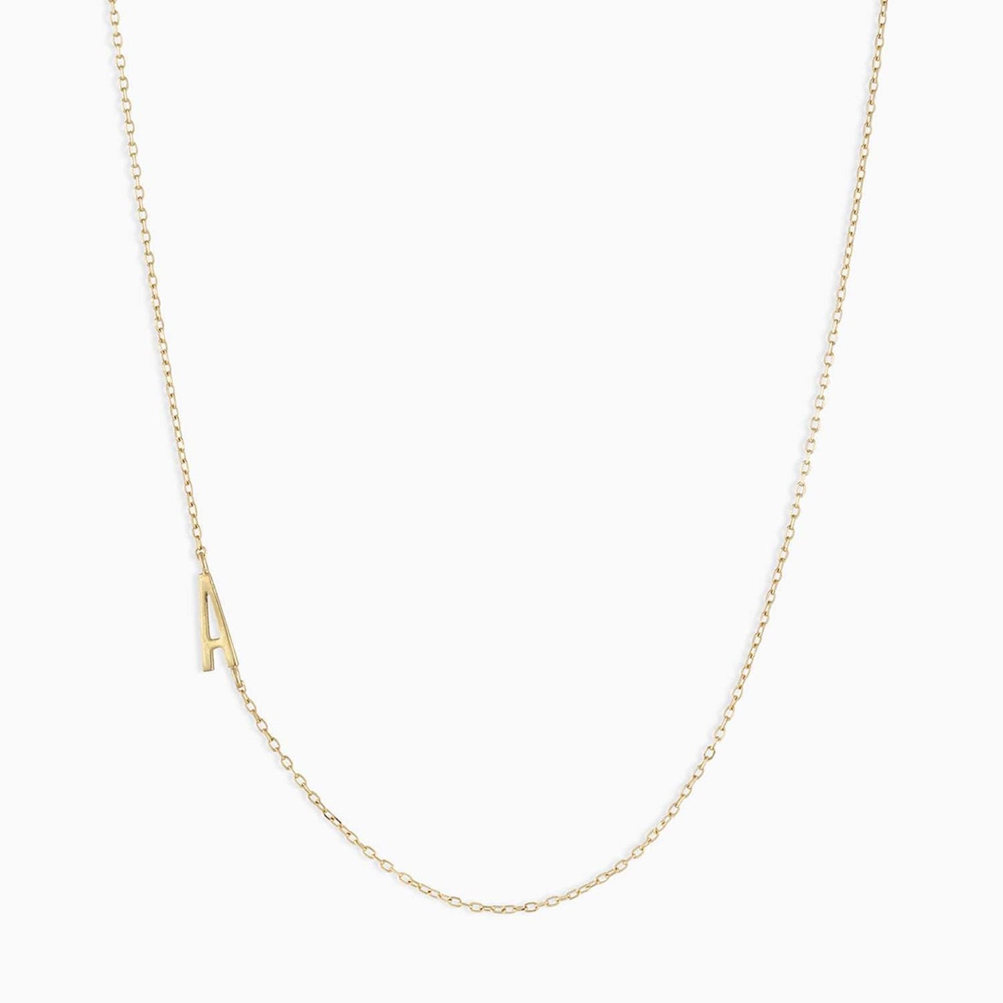 Titanium Steel High Color Retention 26 Letters Capital Initial Necklace for Women Clavicle Chain Gold Plated