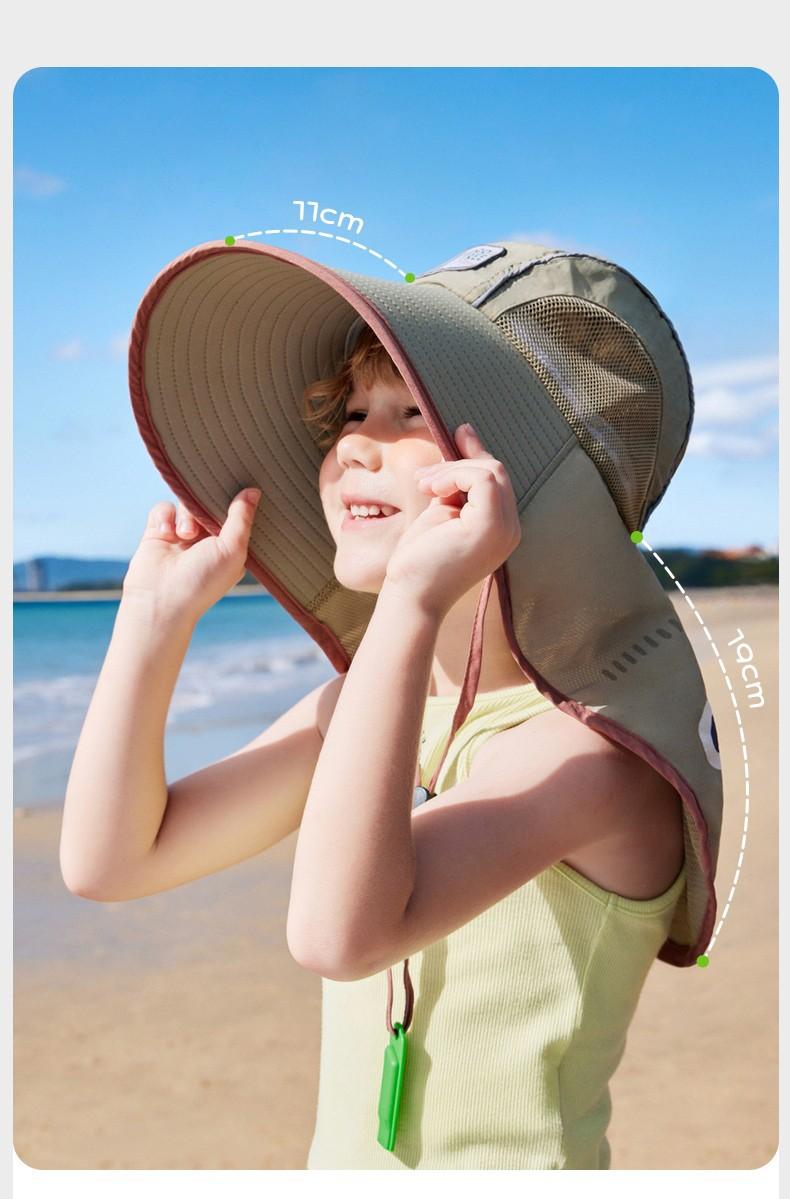 Original Yarn Children's Sun Hat UV Protection Boys Girls Wide Brim Sun Hat Baby Sun Hat New Model