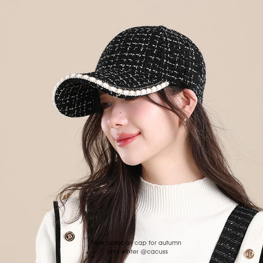 Classic Style Baseball Cap for Women Autumn and Winter Peaked Cap Korean Style Trendy All-Matching Hat Subnet Red Wind Makes Face Look Smaller