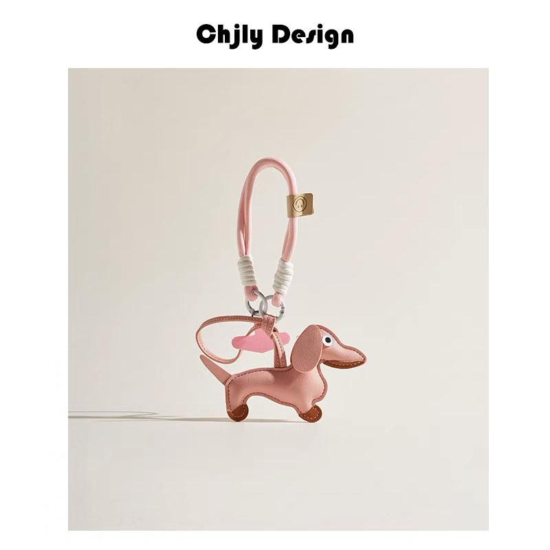Woven Anti-Lost Short Rope Dachshund Dog Bag Pendant Phone Lanyard Car Keychain Little Pegasus Pendant