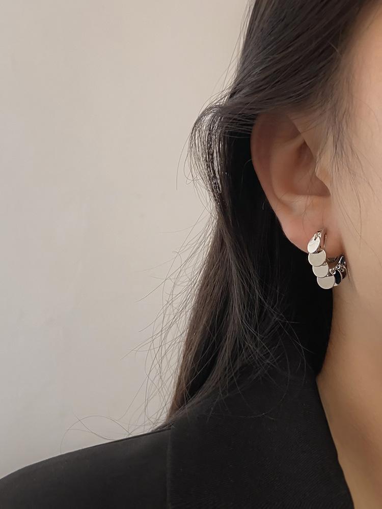 Non-Pierced Earrings for Women Mosquito Coil Ear Clips Heart-Shaped Earrings High-End Earrings New Style