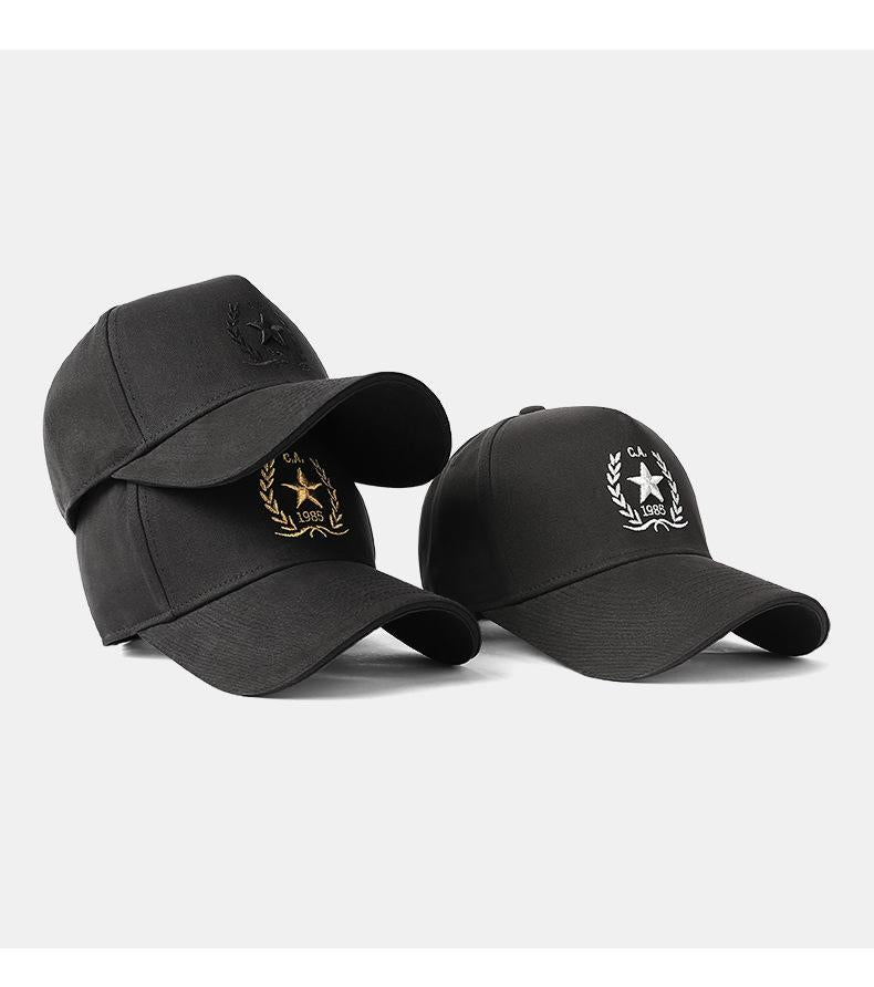 High Crown Hat for Men with Large Head Circumference, Face Slimming Hard Brim Baseball Cap for Outdoor Travel Sunshade
