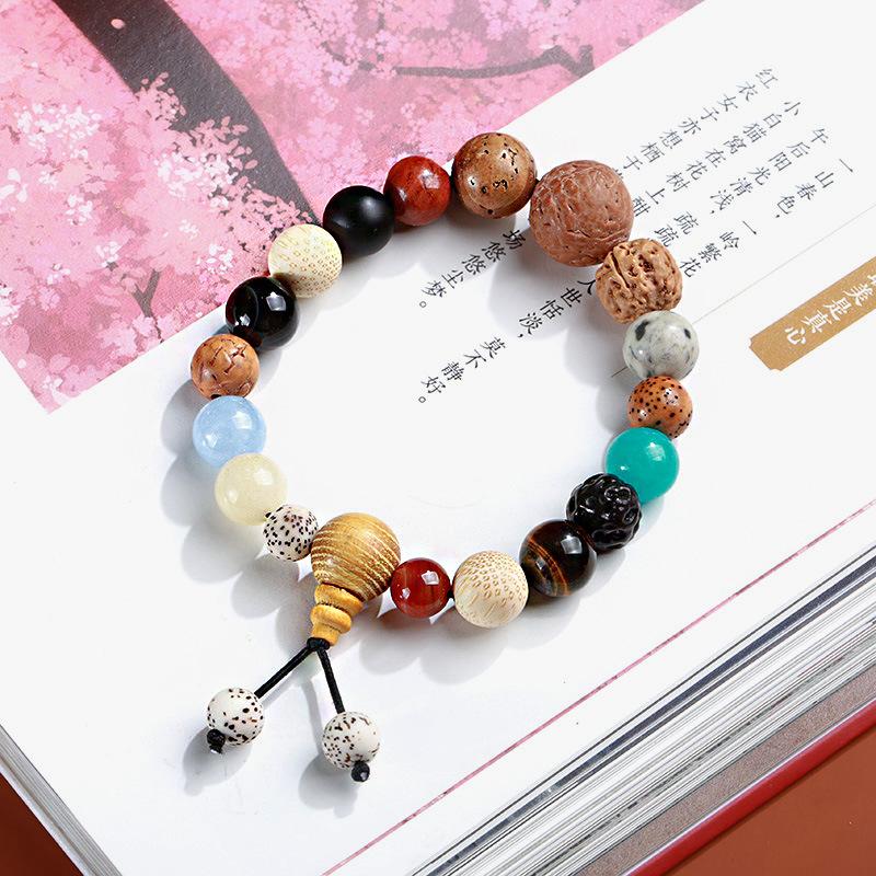 18 Bodhi Beads Bracelet Eighteen Beads Prayer Beads Bodhi Bracelet String Beads Bodhi Prayer Beads Temple Offering Souvenir