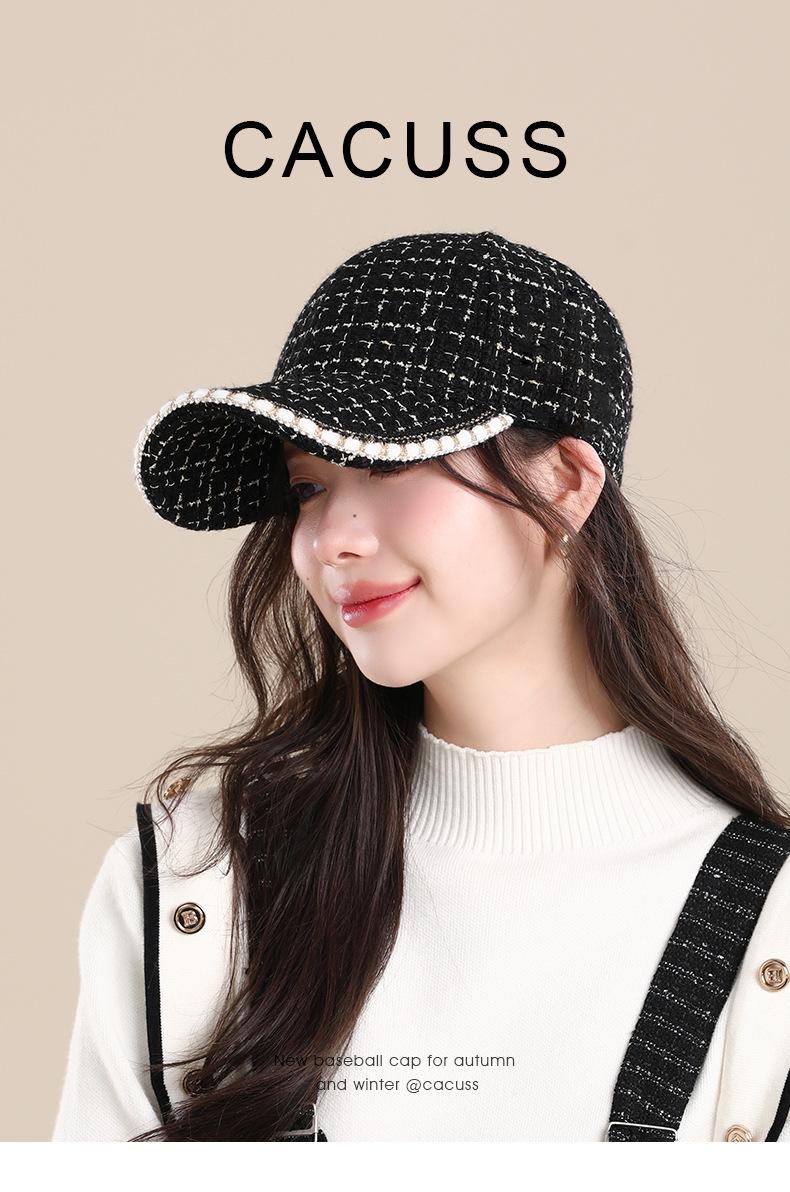 Classic Style Baseball Cap for Women Autumn and Winter Peaked Cap Korean Style Trendy All-Matching Hat Subnet Red Wind Makes Face Look Smaller
