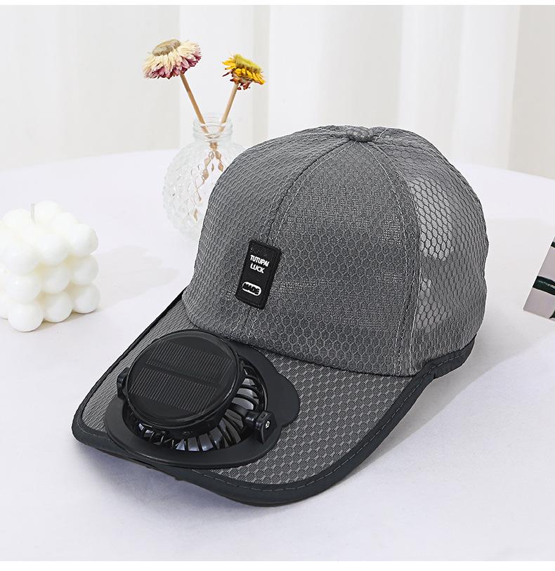 Summer New Breathable Mesh Hat Solar Charging Fan Hat Sunshade Sun Protection Outdoor Casual Unisex Adult