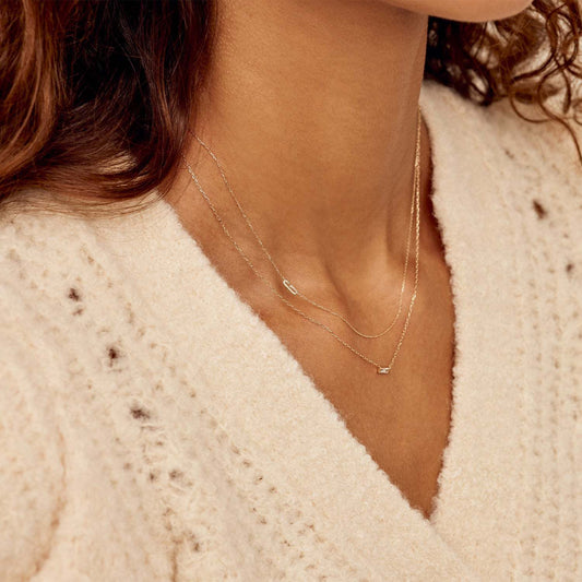 Titanium Steel High Color Retention 26 Letters Capital Initial Necklace for Women Clavicle Chain Gold Plated