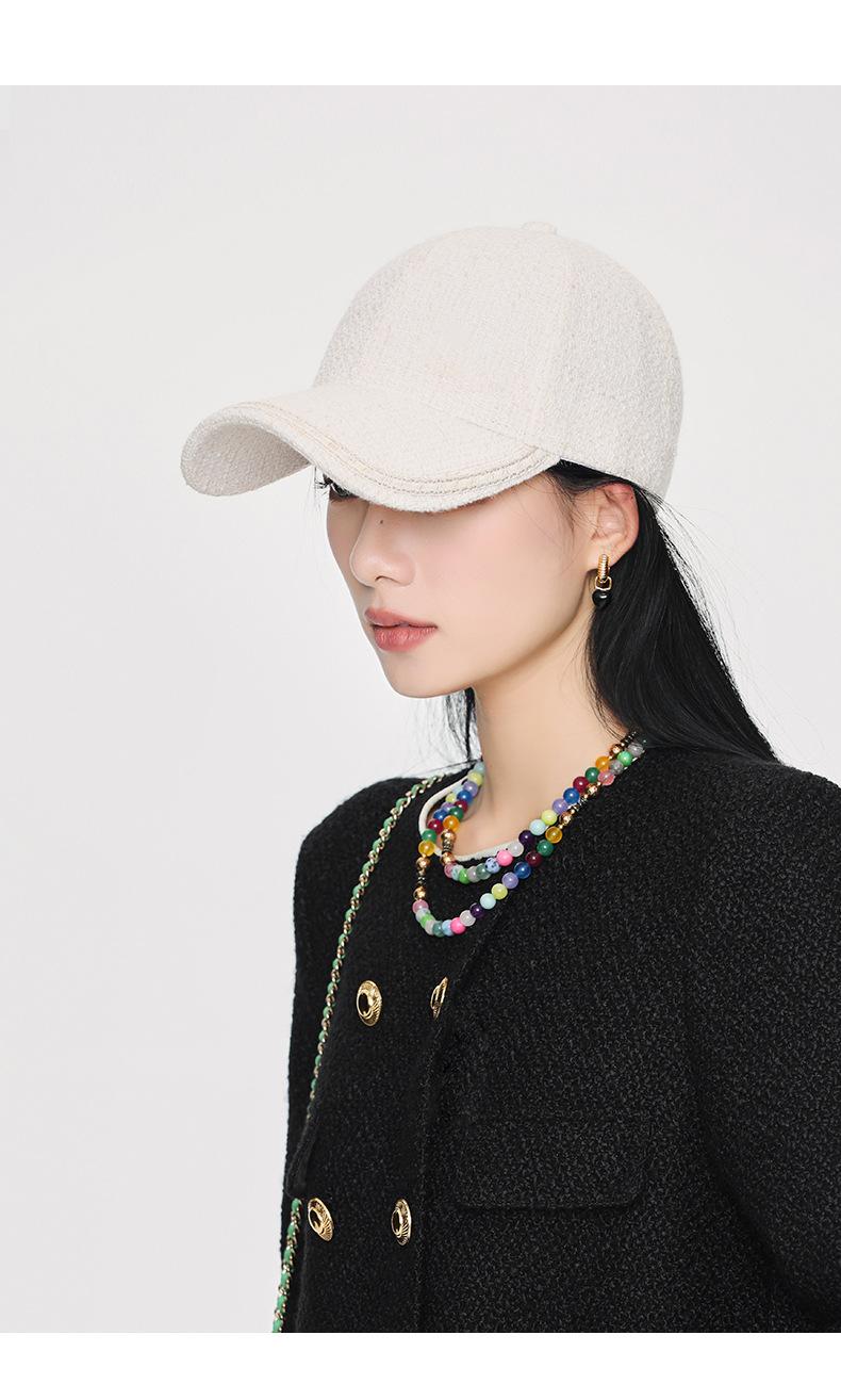 Classic Style Baseball Cap for Women Autumn and Winter Peaked Cap Korean Style Trendy All-Matching Hat Subnet Red Wind Makes Face Look Smaller