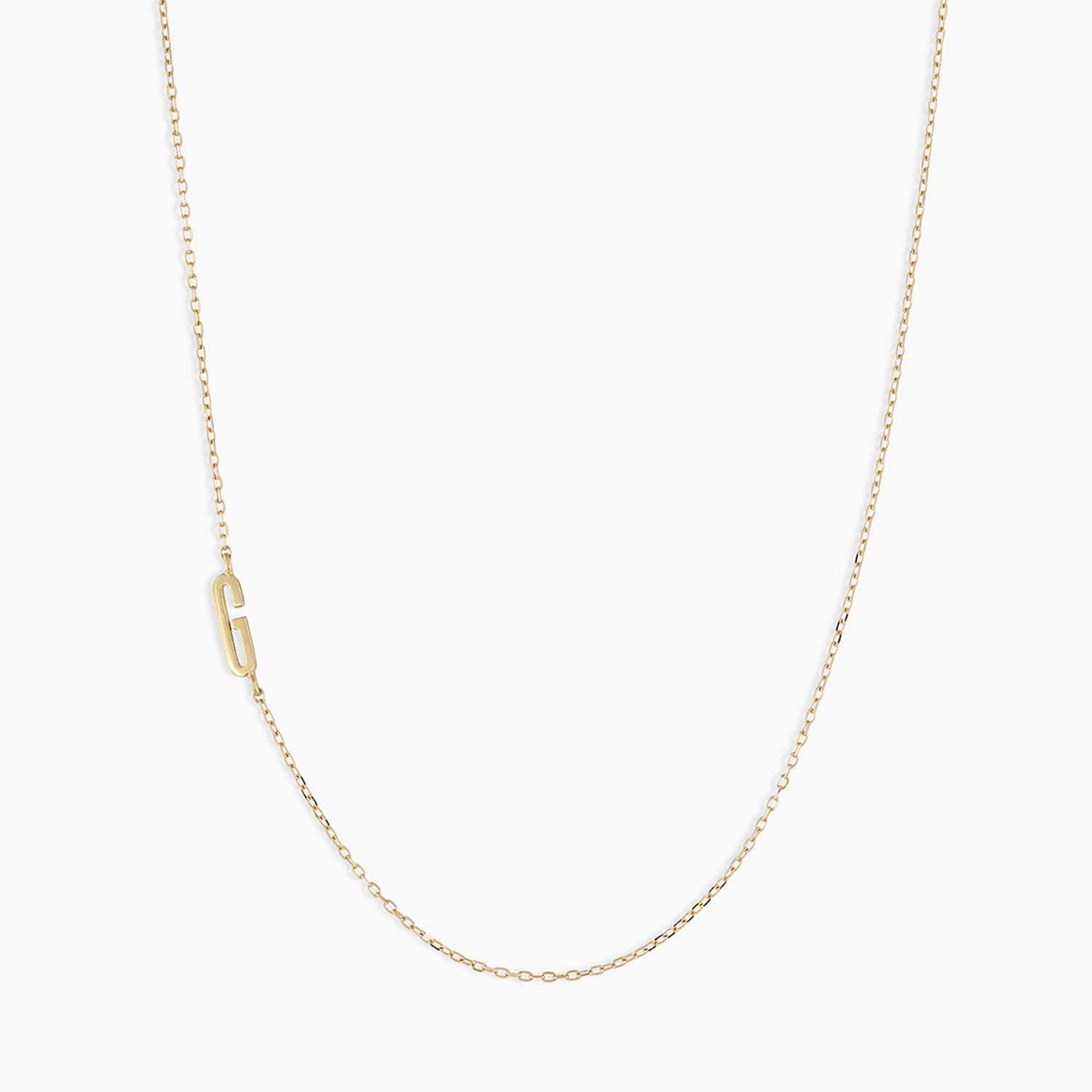 Titanium Steel High Color Retention 26 Letters Capital Initial Necklace for Women Clavicle Chain Gold Plated