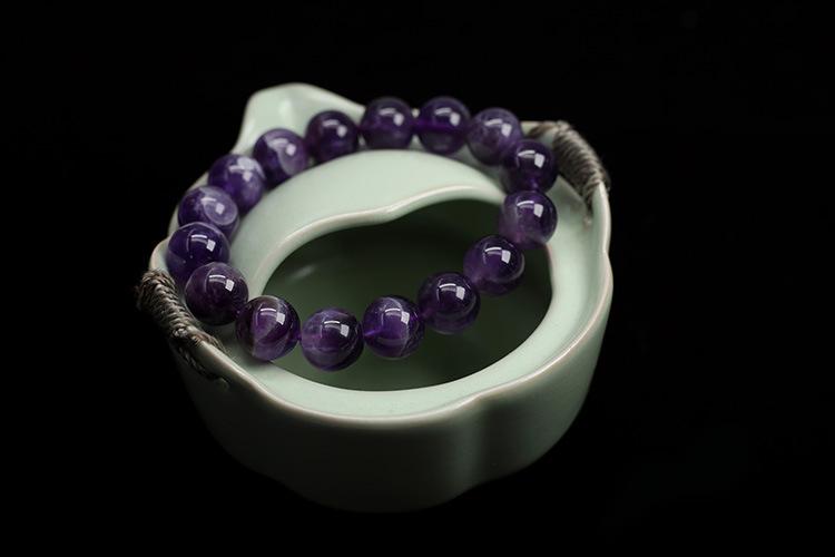 Natural Crystal Bracelet for Women Dreamy Amethyst Beaded DIY Purple Natural Gemstone Friendship Jewelry