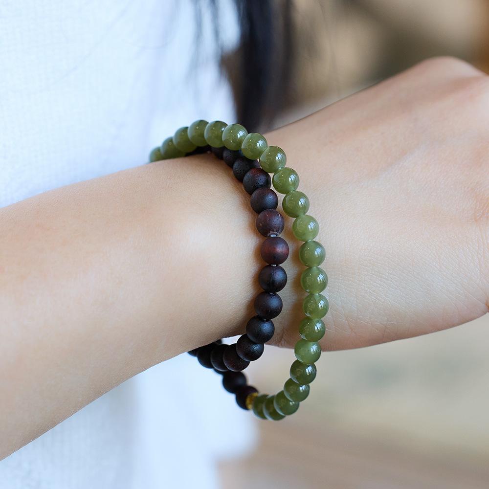Natural Hainan Descending True Bracelet Hetian Jade Double Layer Bracelet Taoist Temple Incense Chicken Bone Incense Myanmar Descending True Incense